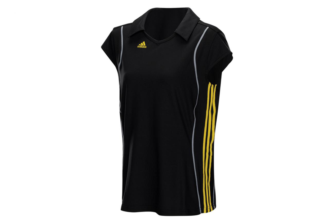 T8 women clima polo black|yellow-extra large