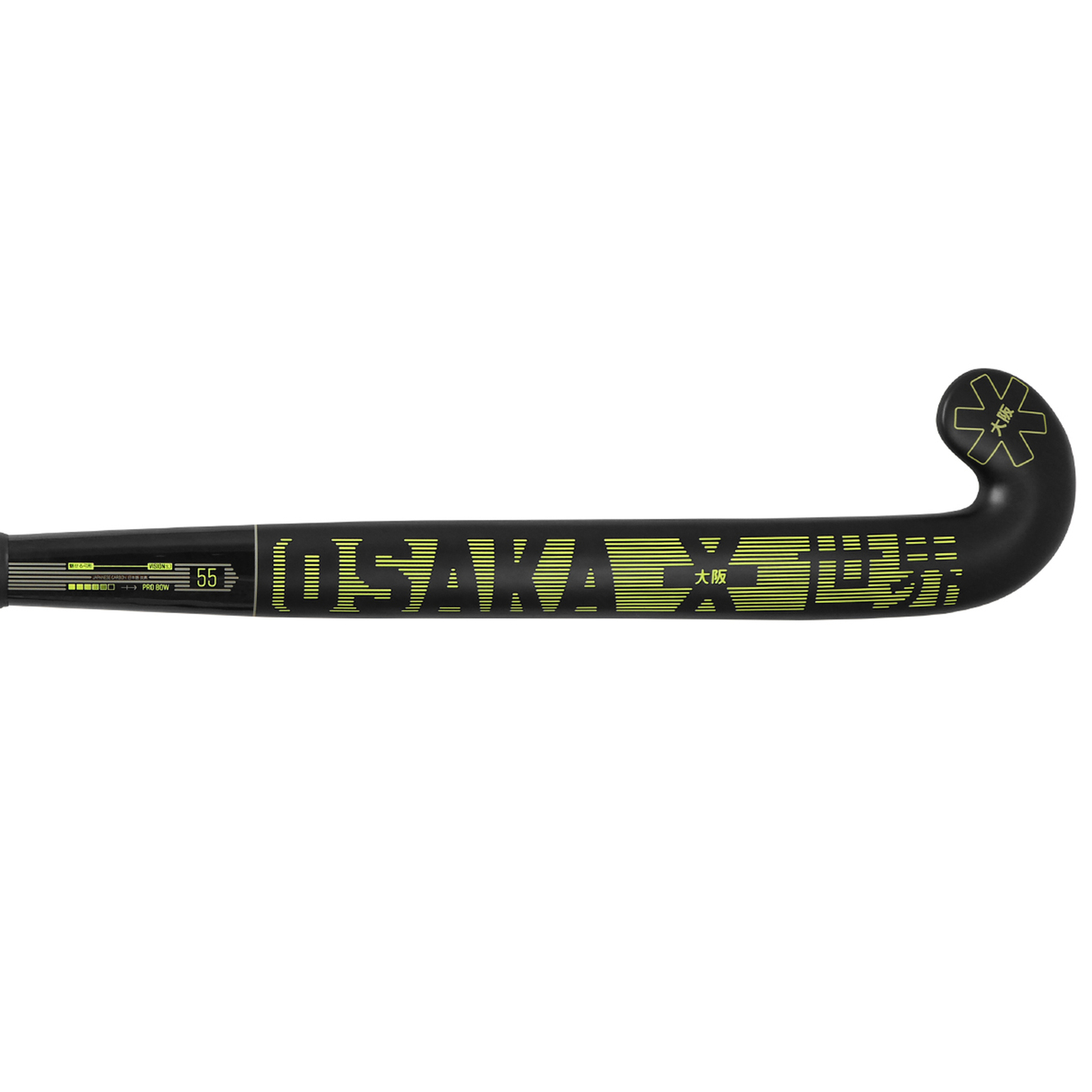 Osaka Field Hockey Stick Vision 55 - Pro Bow | Cyber Lime
