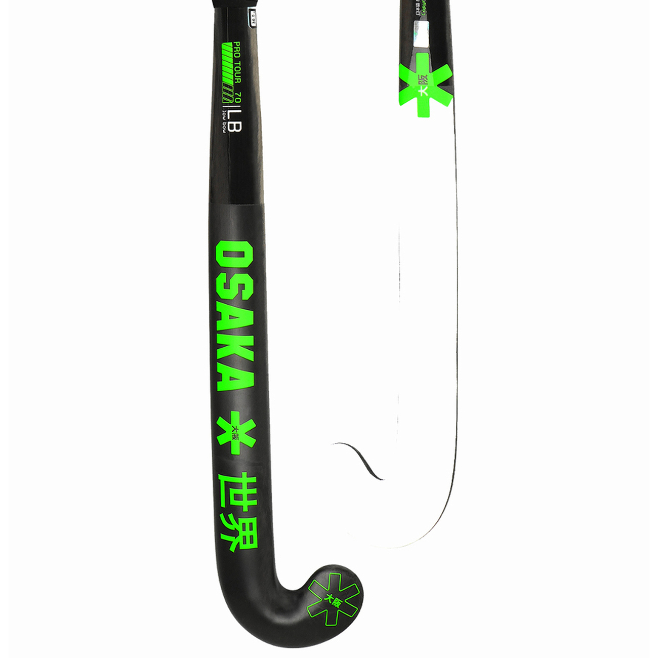 Osaka Field Hockey Stick Pro Tour 70 2.0 - Low Bow - LTD Edition White | Iconic Black