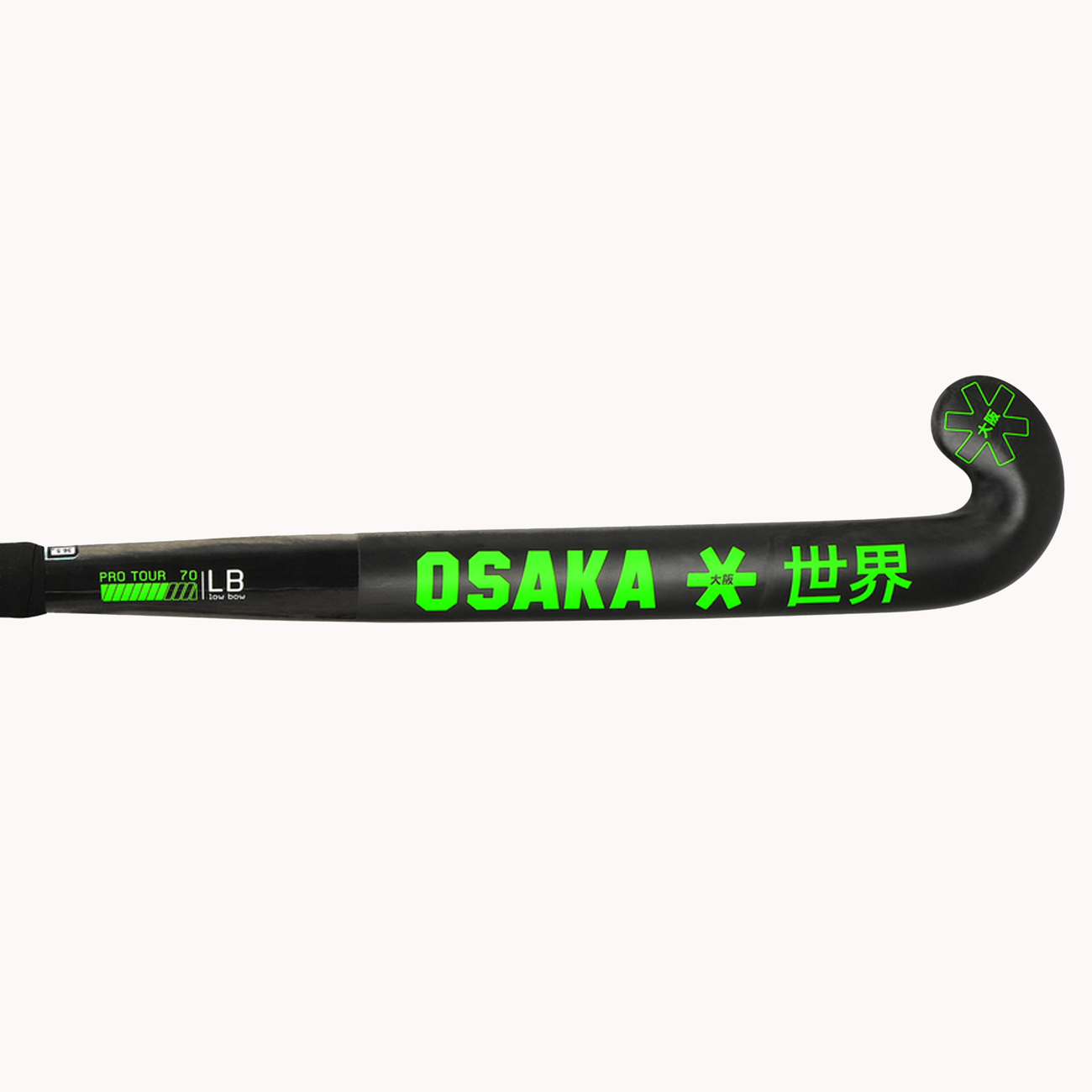 Osaka Field Hockey Stick Pro Tour 70 2.0 - Low Bow - LTD Edition White | Iconic Black