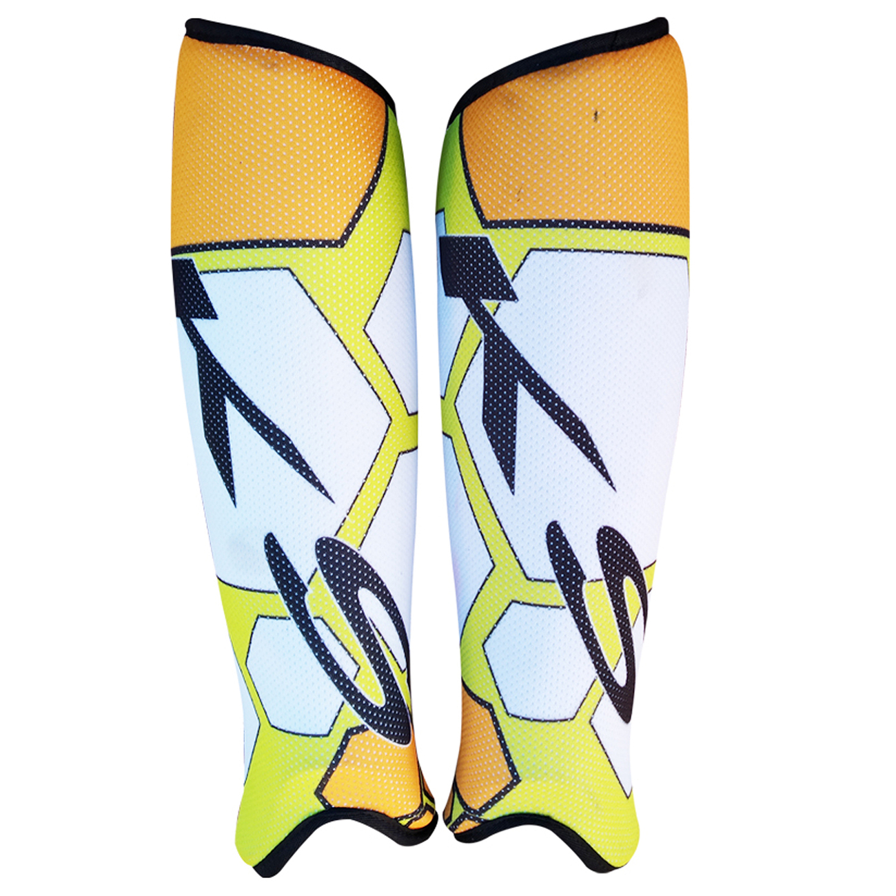 ks SP anatomic shinguard orange|white