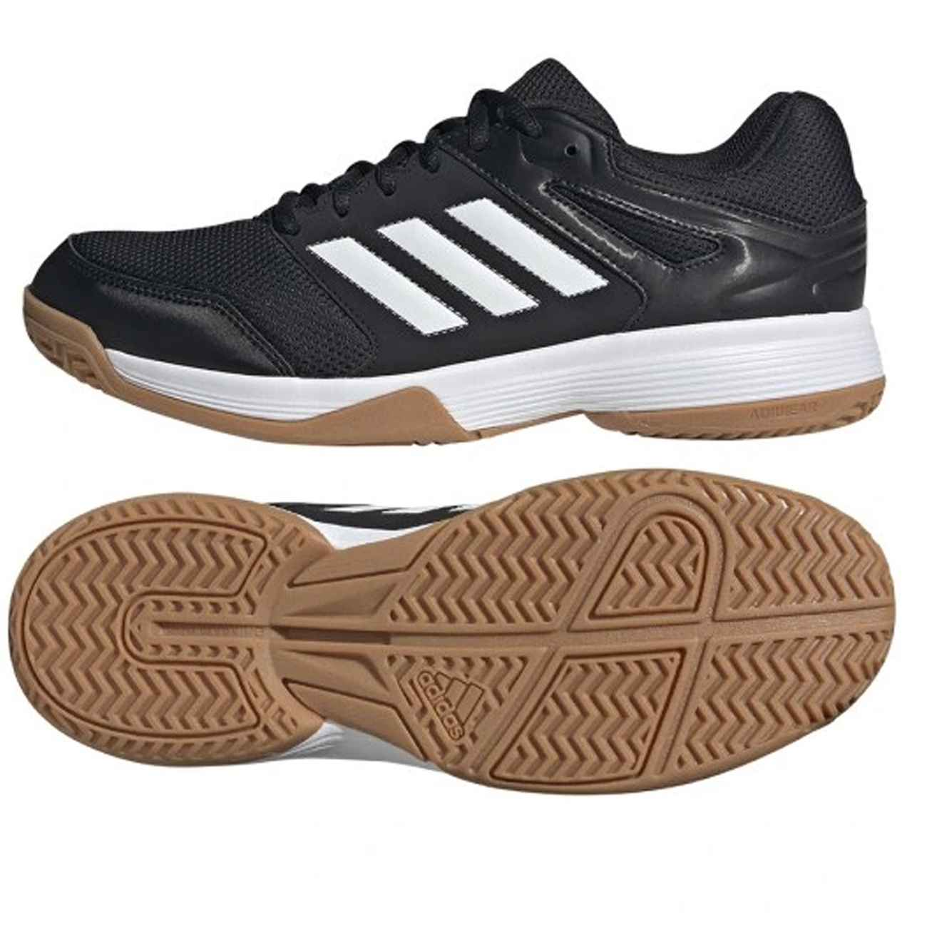 speed court black/white - 8 uk = 42 eu