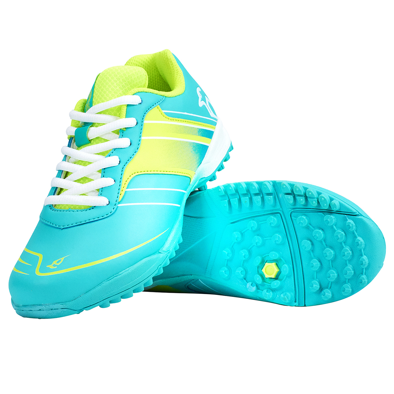 neon mint hockey shoes - uk junior 2 = 34 eu
